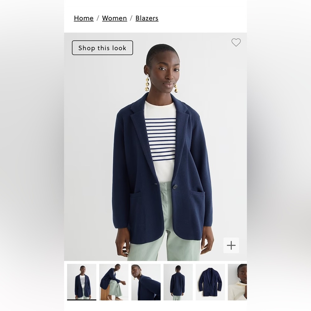 J Crew Sweater Blazer